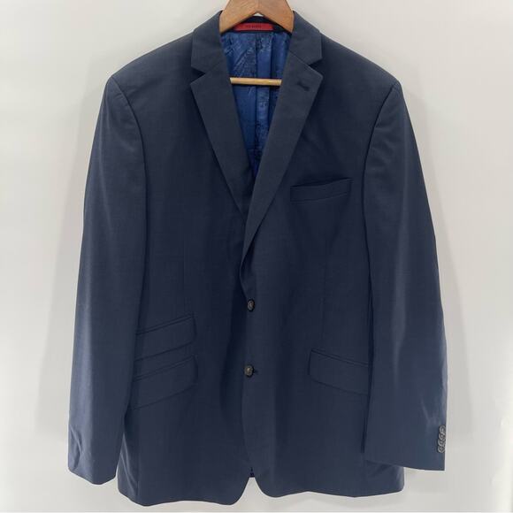 Ted Baker Wool “No Ordinary Joe” 2Pc. Suit Set Navy Blue 46 Long Waist 40 - Picture 5 of 16